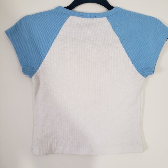 Forever 21‎ Island Vibes Short Sleeve Baby Tee Size S Y2K Baddie Beach Summer - Picture 2 of 6